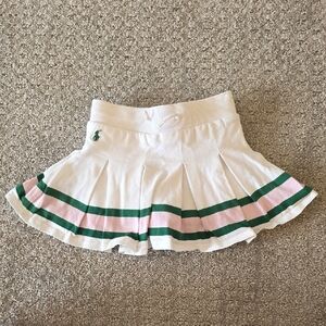 Ralph Lauren White Pleated Tennis Skirt | 3Y